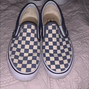 Light blue/checkered vans